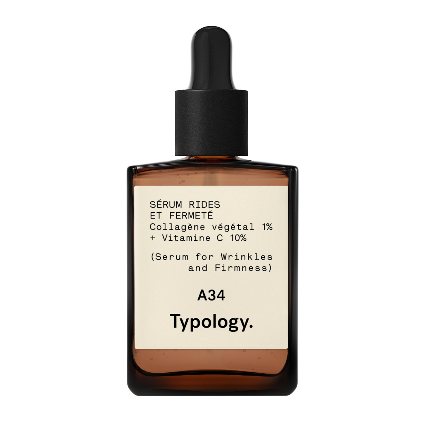 Sérum Rides et Fermeté A34
Collagène végétal 1% + Vitamine C 10%