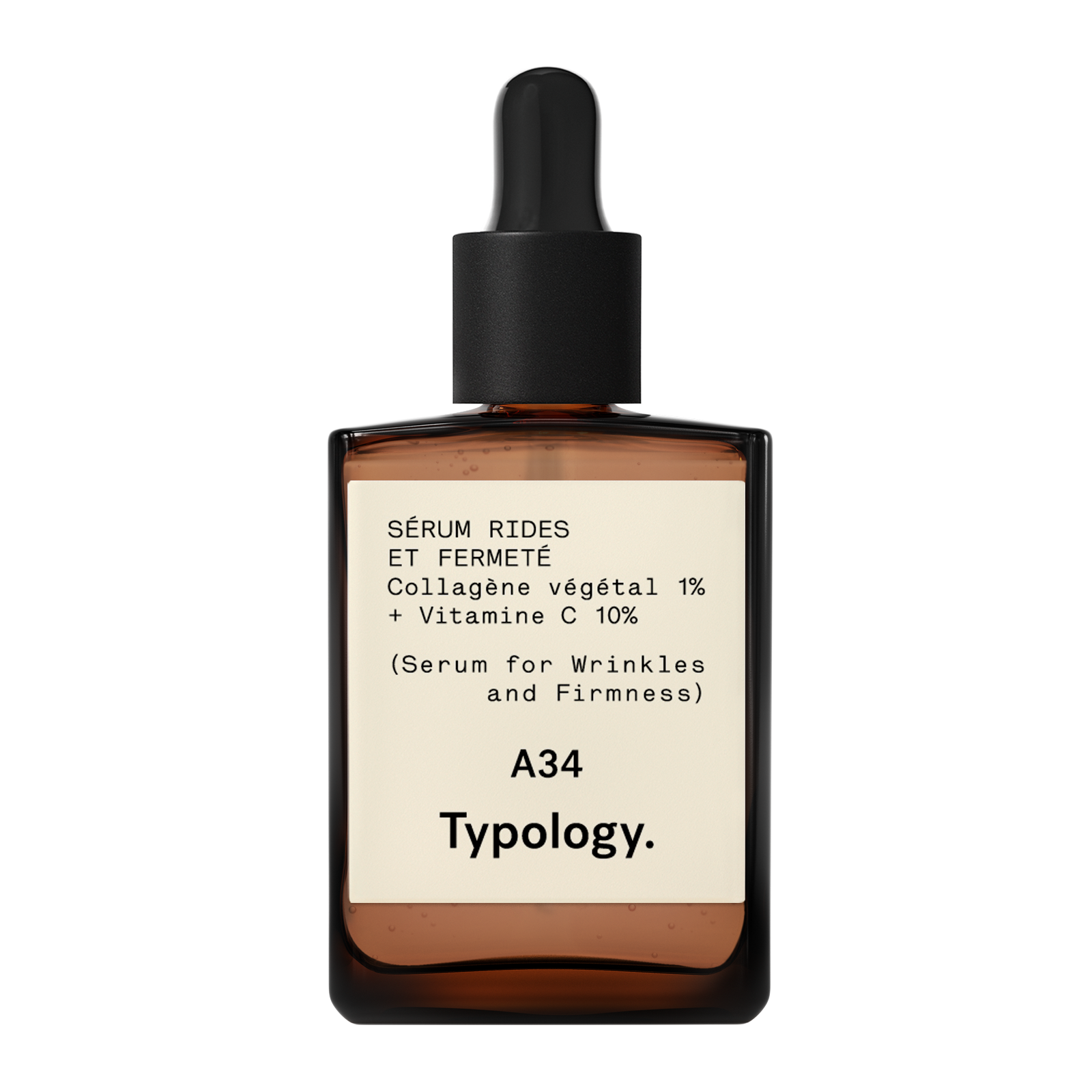 Sérum Rides et Fermeté A34
Collagène végétal 1% + Vitamine C 10%