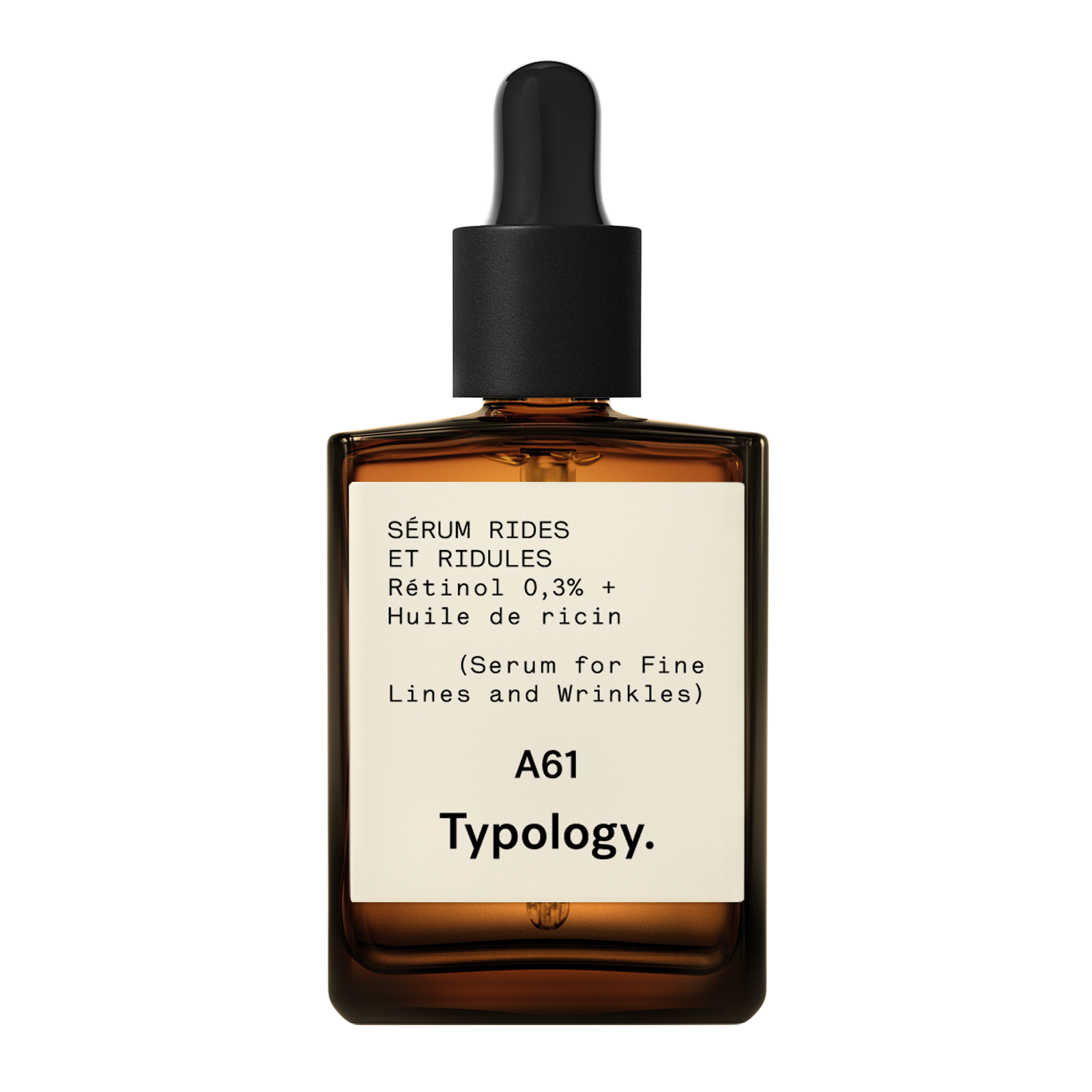 Sérum Rides et Ridules A61
Rétinol 0,3% + Huile de ricin