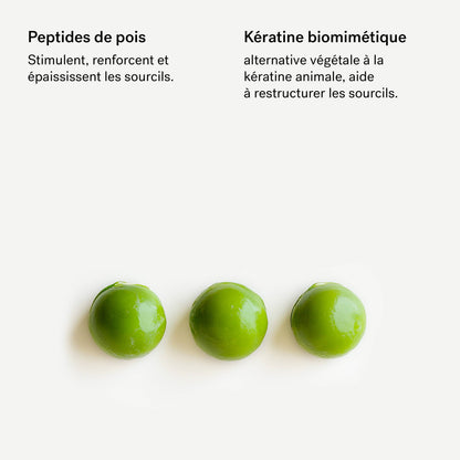 Gel Fortifiant Sourcils T51
Peptides de pois + Kératine végétale