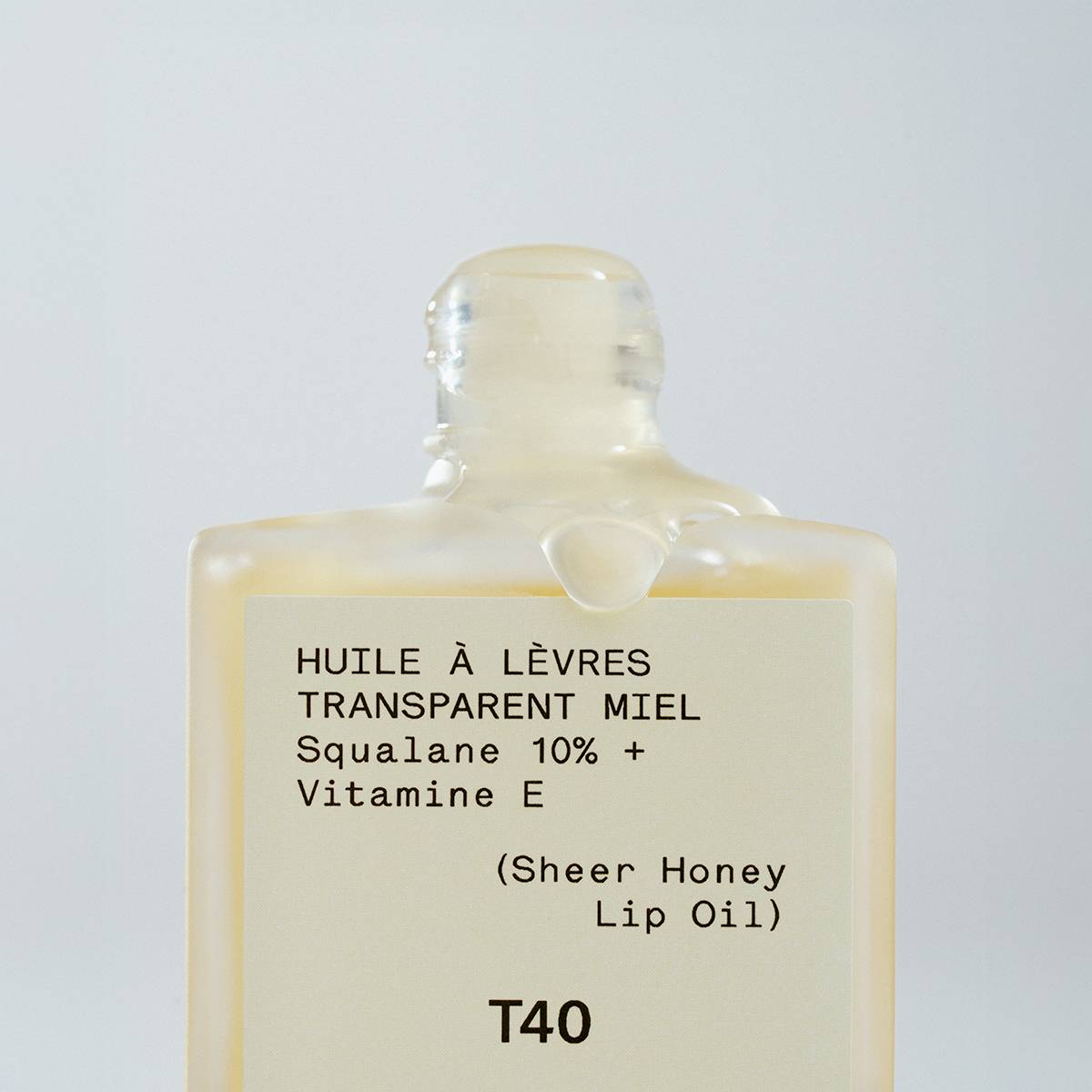 Huile à Lèvres Émolliente T40
Squalane 10% + Vitamine E