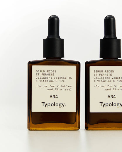 Sérum Rides et Fermeté A34
Collagène végétal 1% + Vitamine C 10%