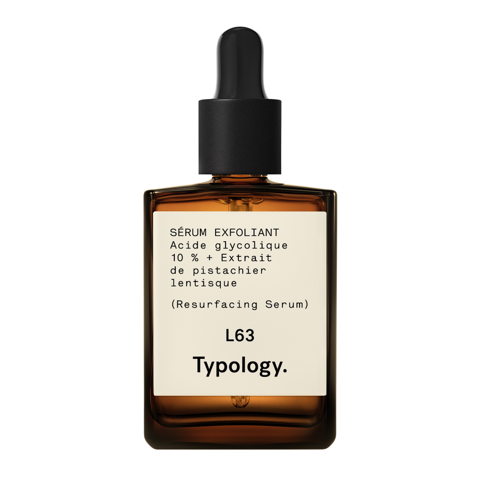Sérum Exfoliant L63
Acide glycolique 10 % + Extrait de pistachier lentisque