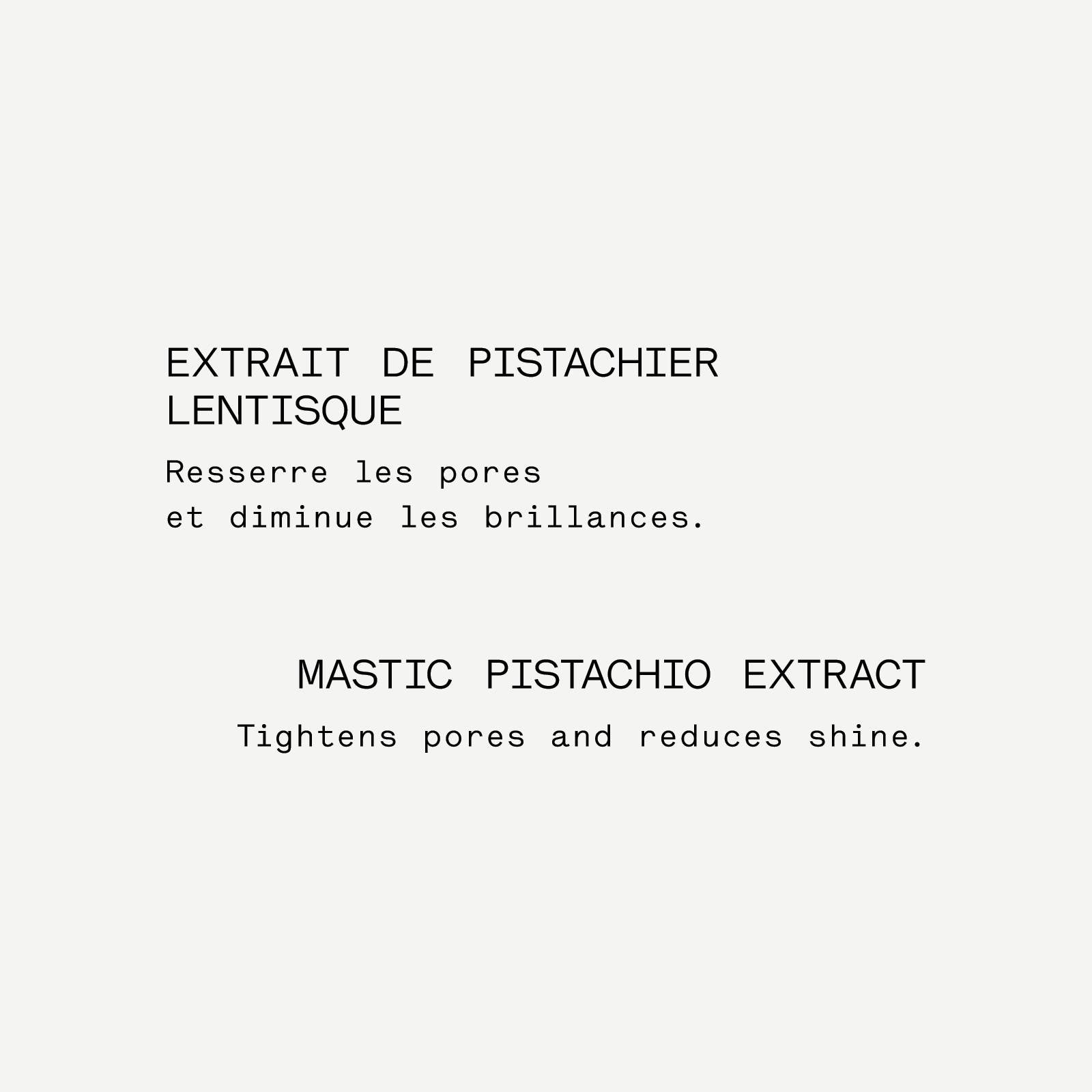 Sérum Exfoliant L63
Acide glycolique 10 % + Extrait de pistachier lentisque