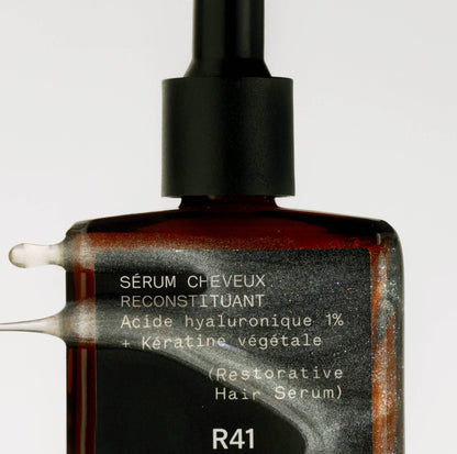 Sérum Cheveux Reconstituant R41
Acide hyaluronique 1% + Kératine végétale